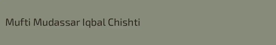 Mufti Mudassar Iqbal Chishti